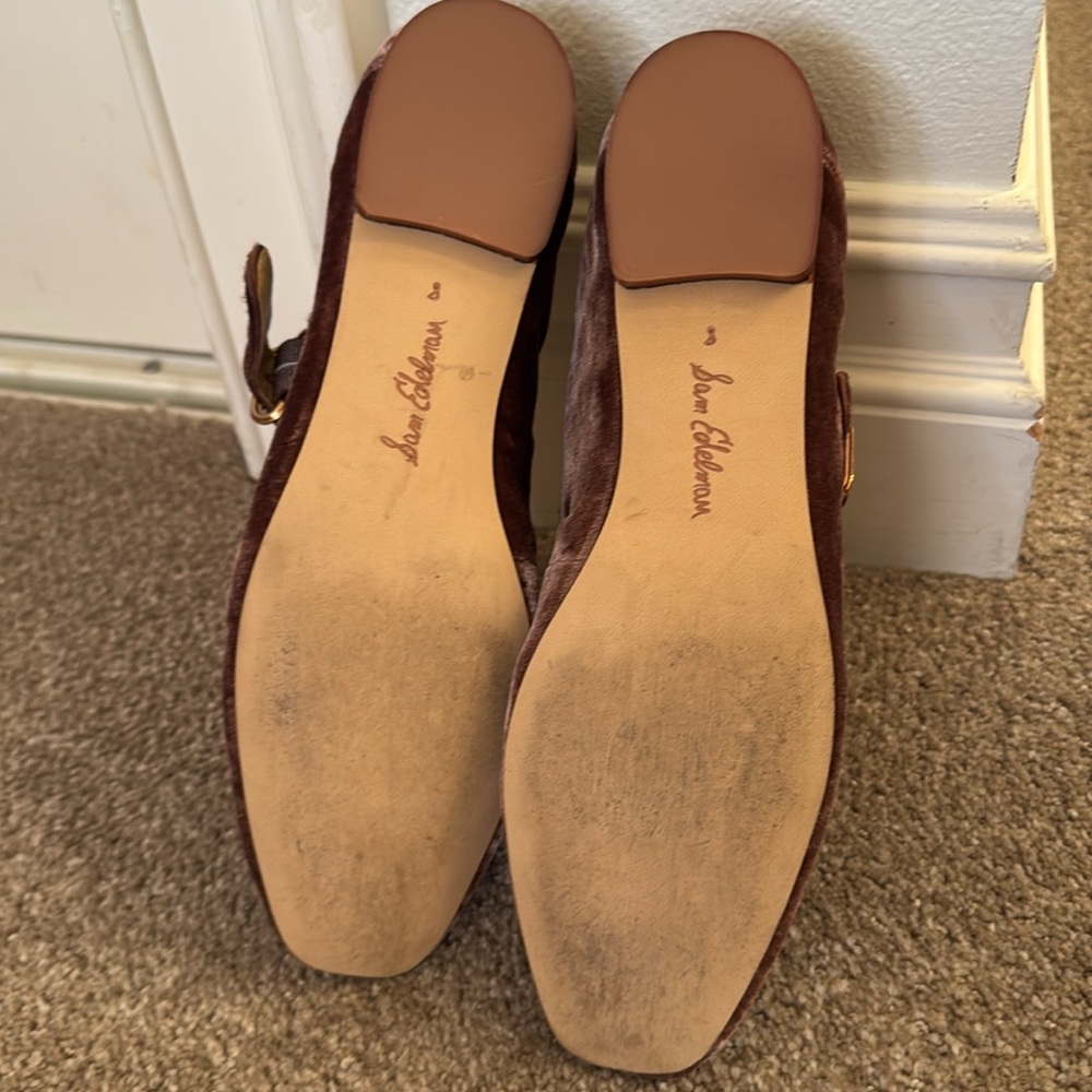 SAM EDELMAN velvet mary jane flats size 8 - Picture 6 of 6